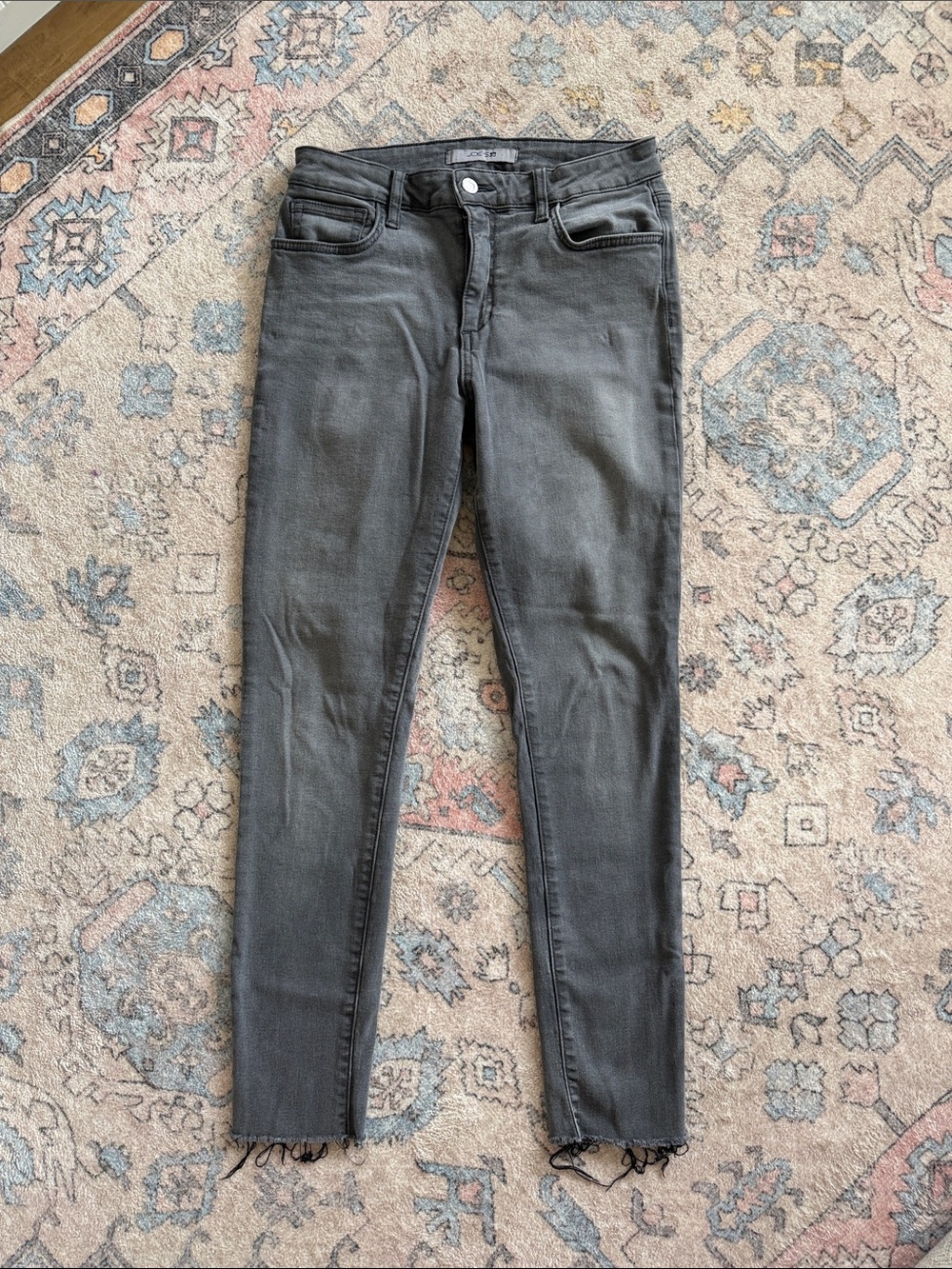 Joe's Jeans Women's Charcoal High-Rise Skinny Crop Jeans